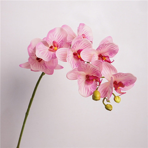 Simulated flower feel orchid soft glue 9-head butterfly orchid home flower arrangement decoration ornaments window landscaping wedding floral art