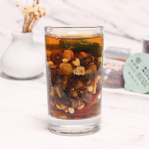 Qiaoyuntang Dandelion Rose Licorice Tea 255g/box 15 cans Pueraria Mirifica Orange Peel Poria Cocos Corn Silk Mulberry Leaves