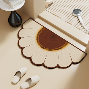 Small Fresh Bathroom Floor Mat Absorbent Quick-drying Toilet Door Mat Wear-resistant Dirt-resistant Easy-to-take-care Anti-slip Mat