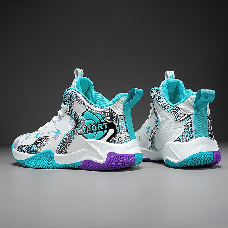 Chaussures de basketball garçon en cuir baskets de sport_voghion.com