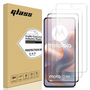 Suitable for Moto G86 Tempered Film High Aluminum Thick Glue Fine Hole White Film Transparent High Definition G86 Power Mobile Phone Protection