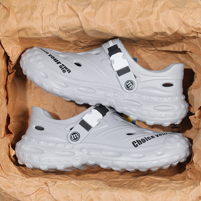 2025 nuevas zapatillas de verano para hombres resbaladizo fondo grueso pedazo de mierda sensación de nadar agua mojada moda image 4