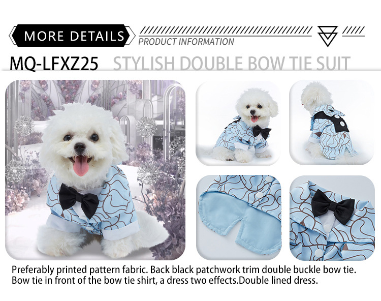 Formel hundeskjorte med slips til bryllup og jul_voghion.com