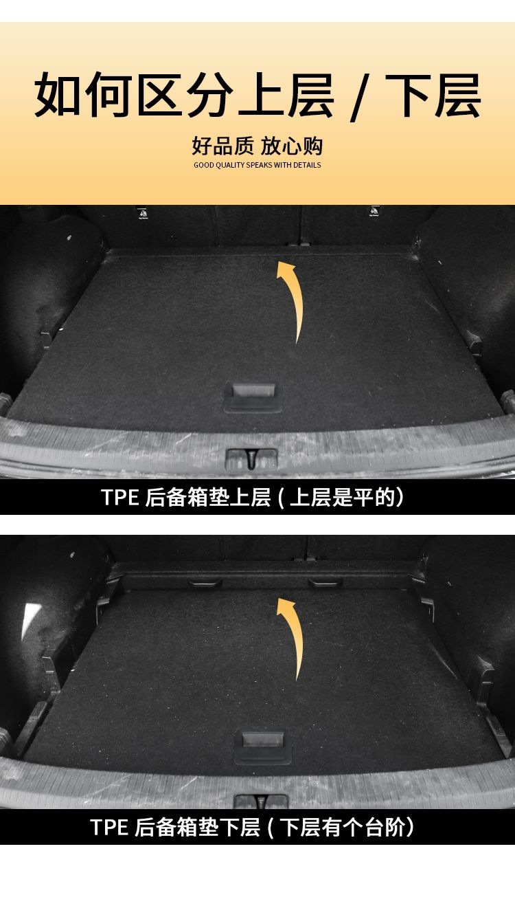 Mitsubishi-specific TPE car trunk mat for Kicks, Eclipse Cross, Lancer EX, ASX, Outlander, and Attraco