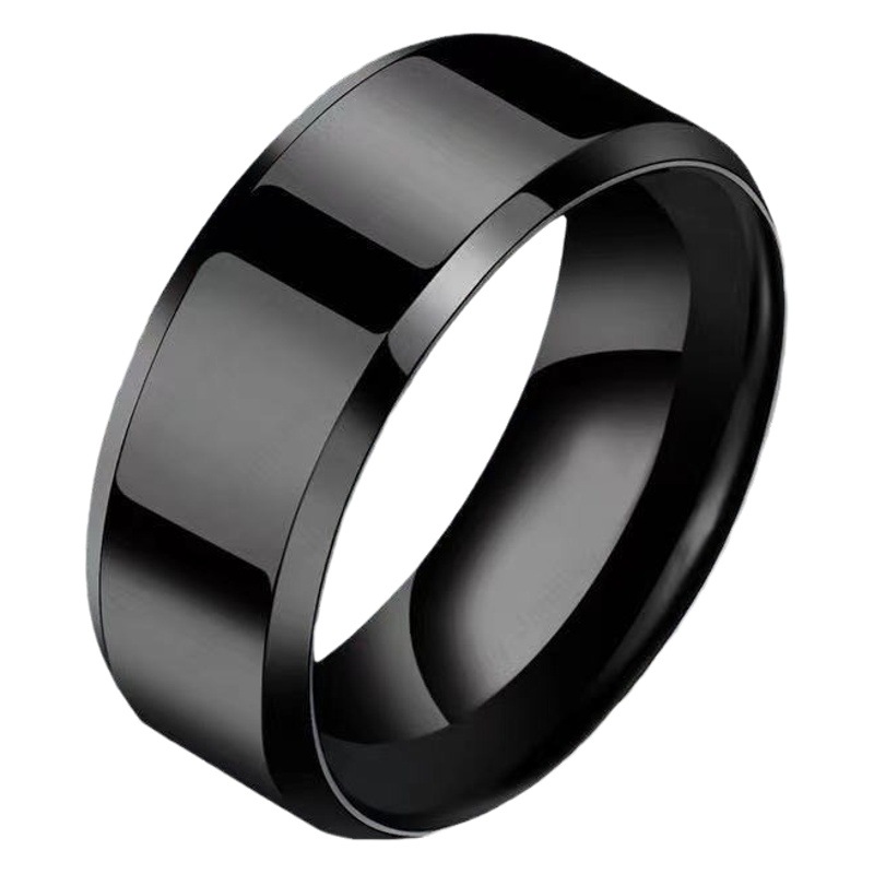 Stainless steel ring non-fading ins style men's titanium steel ring plain ring trendy Amazon niche non-fading
