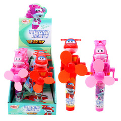 Super Flying Hero Golden Rice Handheld Fan Wholesale Convenient Portable Mini Fan Toy Candy Children's Snack