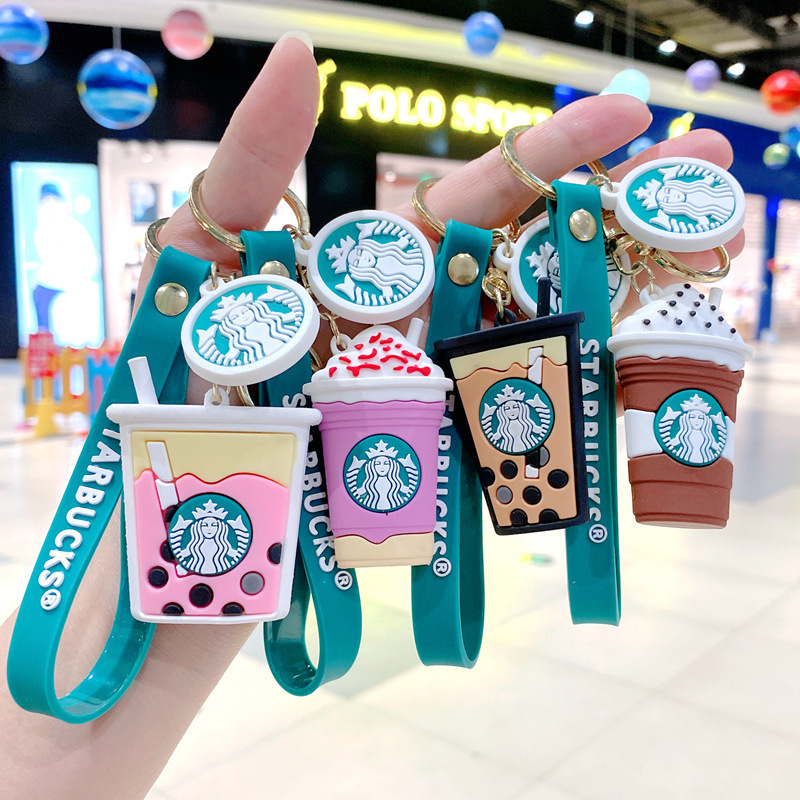 Starbucks Internet Celebrity Bear Keychain Milk Tea Cup Ice Cream School Bag Pendant Cute Cartoon Key Holiday Gift Starbucks Internet Celebrity Bear Keychain Milk Tea Cup Ice Cream School Bag Pendant Cute Cartoon Key Holiday Gift