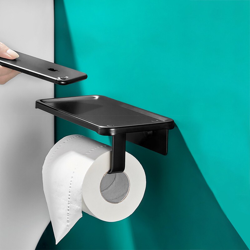 Moenna Toilet Toilet Tissue Holder Toilet Paper Holder Toilet Paper Holder Toilet Paper Holder Sanitary Roll Paper Box Mobile Phone Punch-Free Wall Hanging