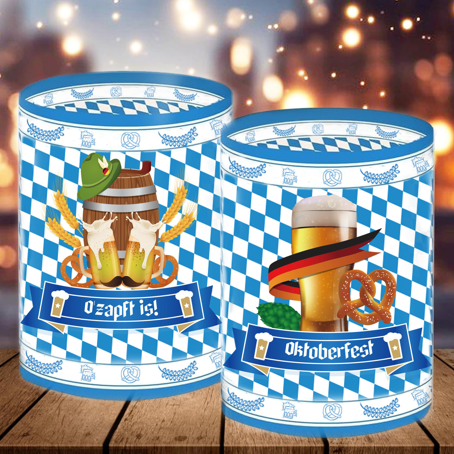 2024款 啤酒节灯罩 啤酒节茶灯 桌面装饰灯罩 节日气氛灯罩