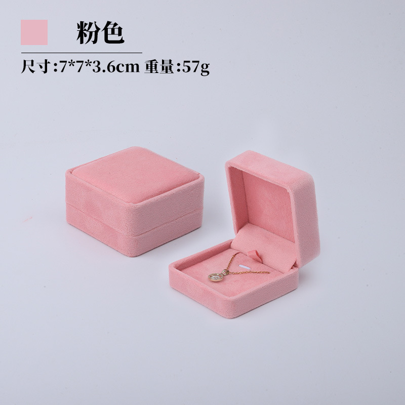 Caja de joyería de terciopelo de alta gama, caja de embalaje de terciopelo para anillos, pulseras, pendientes, cadenas largas, caja de regalo para joyería