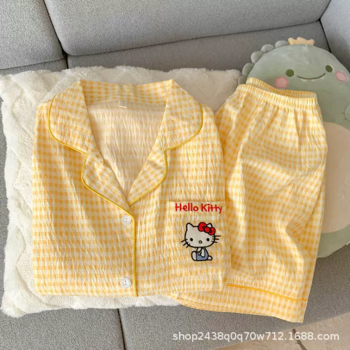 Hello Kitty, summer cotton thin pijama, set