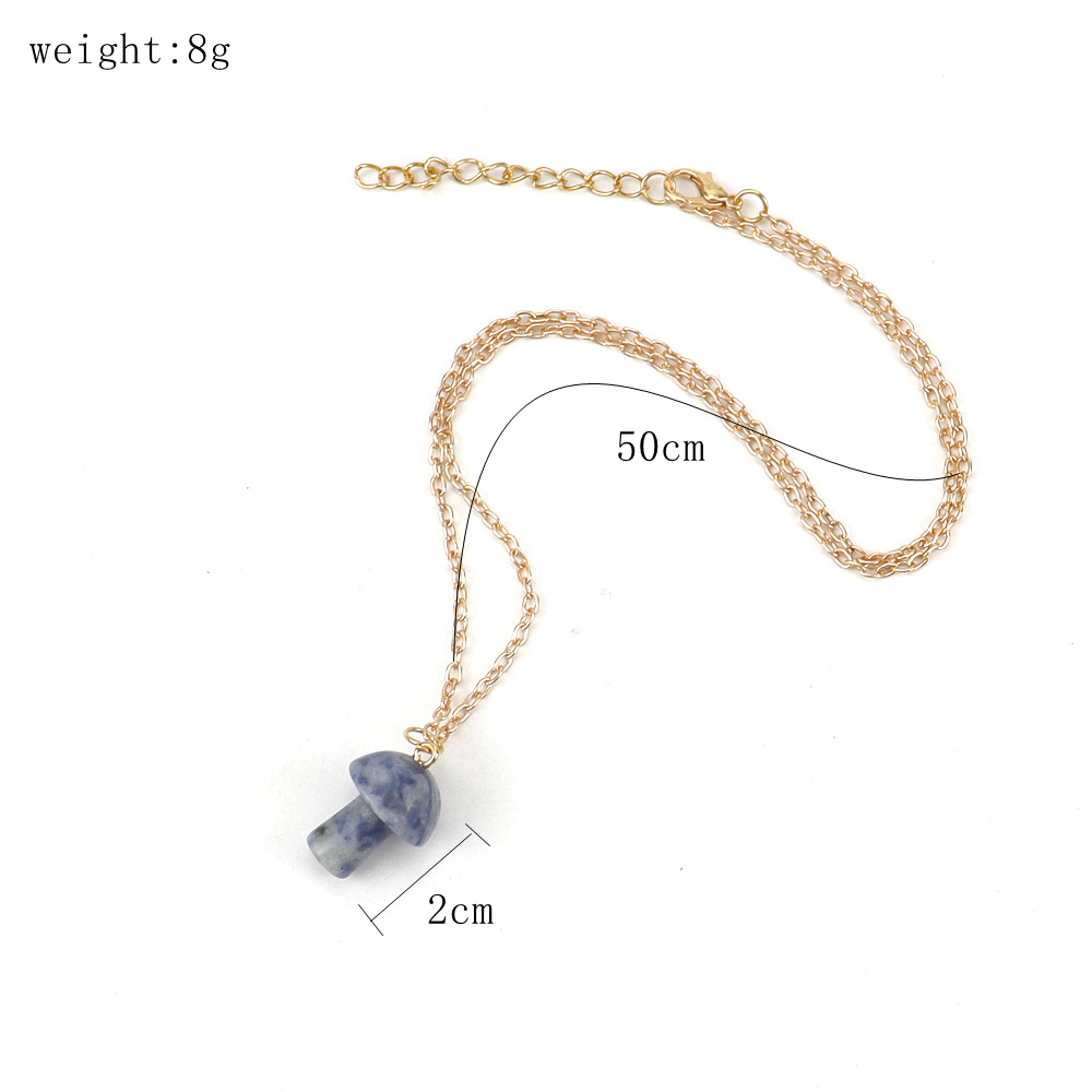 Fashion Mushroom natural stone Handmade Pendant Necklace 1 Piece