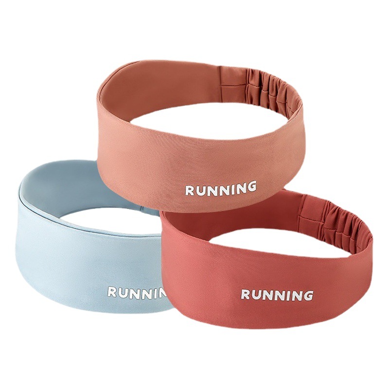 New Sports Fitness Sweat Absorbing Quick-drying Non-slip Yoga Hair Band Women's Running and Riding Sweat Guide Breathable Headband Hair Band