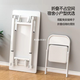 Installation-Free Folding Table Computer Table Study Table Desk Rental House Dormitory Home Small Apartment Simple Dining Table