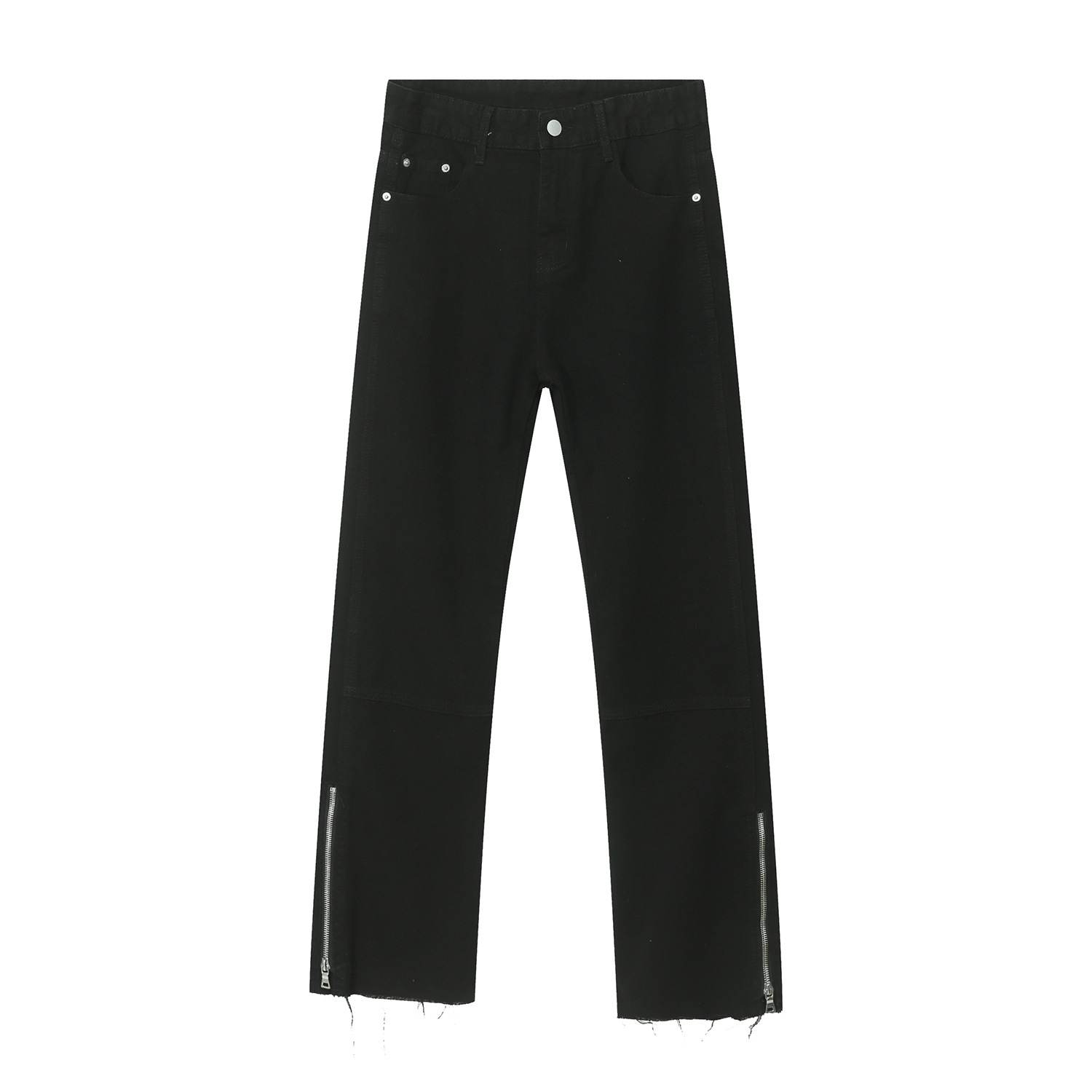 Ropa de hombre MTLClothes | 2023 Four Seasons New Casual coreano Delgado Pantalones rectos de mezclilla de cintura media alta