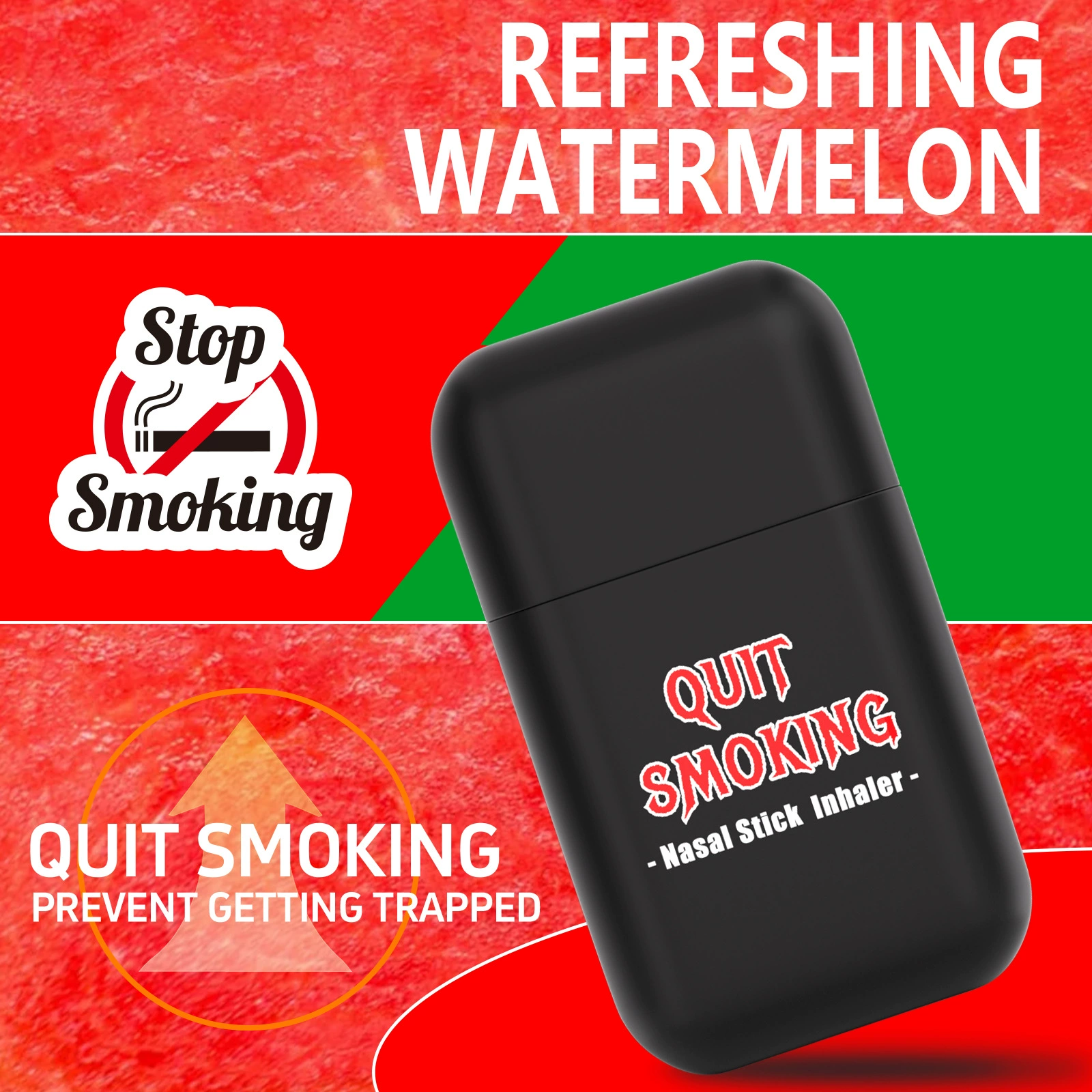 [Cross-Border Supply] Watermelon Flavor Fresh Air Energy Bar Smoking Cessation Nasal Inhalation Refreshing Essential Oil Double Core Nasal Inhalation