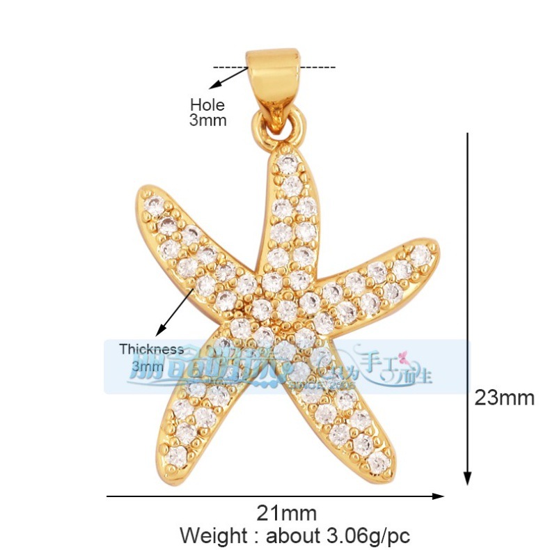 2g Weight Pendant Jewelry Making Type 18K Gold Plated Plating Material DIY Jewelry Accessories Classification 1 Piece Quantity Copper Material Scallop, Starfish, Conch Pattern All Seasons Season Marine Style Style 1 Piece Copper 18K Gold Plated Scallop Starfish Conch Pendant 21