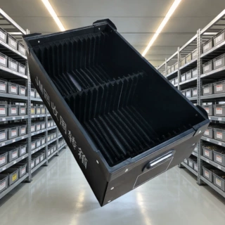 防静电塑料周转箱pcba分类卡槽物料箱PP瓦楞箱高强度塑料箱