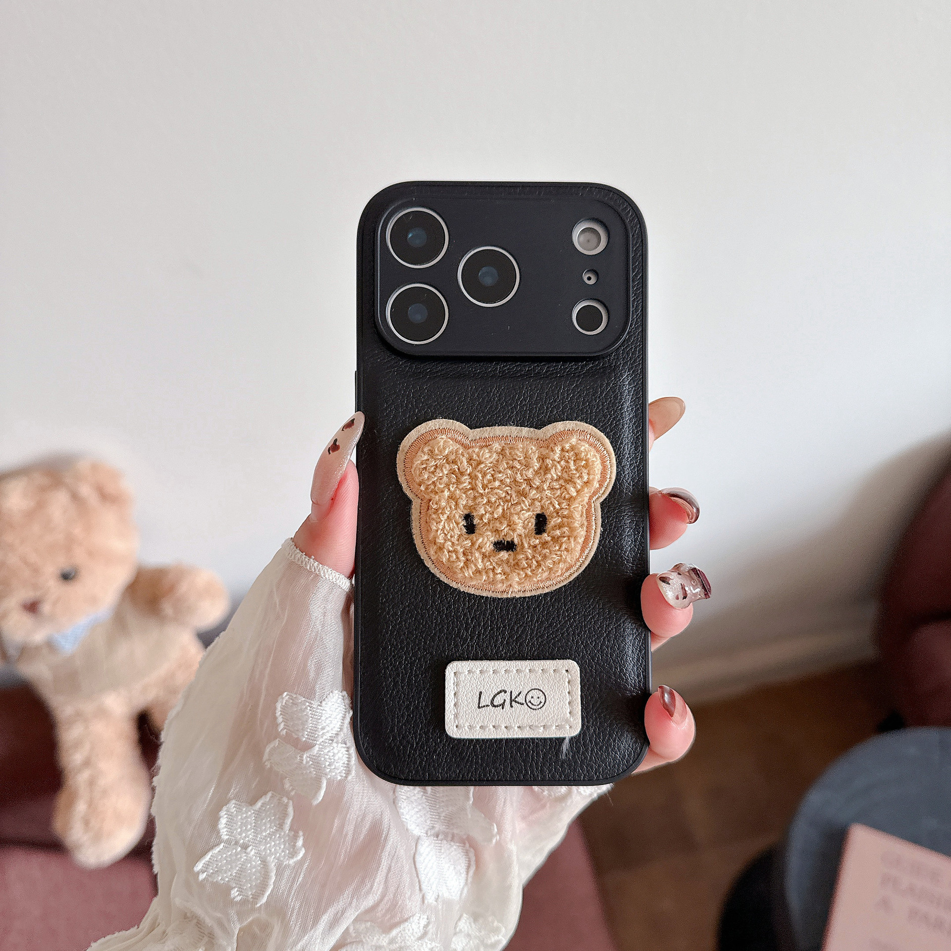 Nuevo iPhone17ProMax caso de teléfono celular, accesorios de piel de oso, caso de protección contra caídas, Apple 17 al por mayor image 17