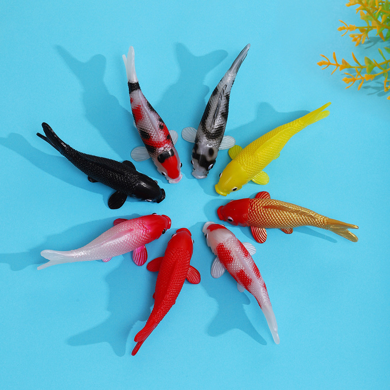 PVC simulation model 11CM koi fake goldfish small fish ornamental fish decorative props simulation large carp model