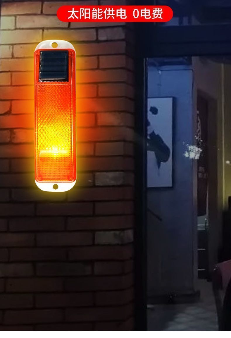 Solar-Powered Led Flashing Lights for Nighttime Road Corridors, Luminous Guardrails, Truck Anti-Collision Traffic Warning Lights