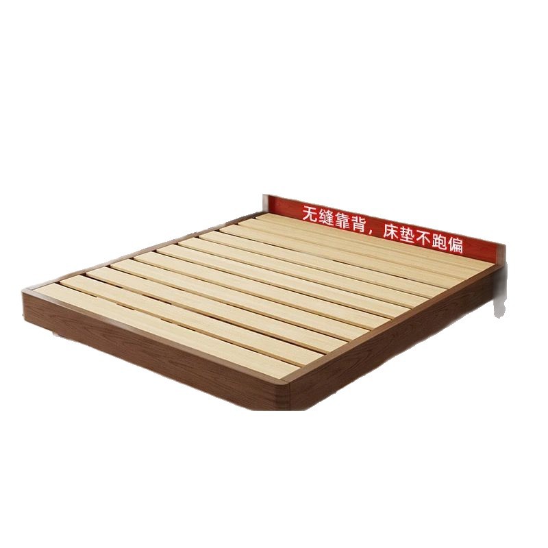 Cama de madera maciza cama doble 1.8x2m para el hogar 1.5m para la habitación de alquiler moderna simple 1.2m marco de cama individual