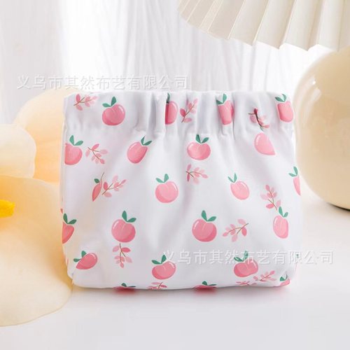Factory wholesale cute windmill blush storage bag portable spring clip automatic closure printed makeup bag key chain coin purse