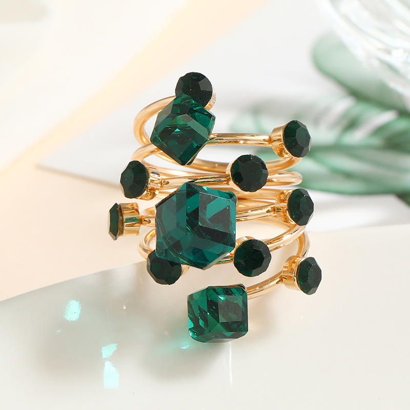 Rings Classification 1 Piece Quantity Elegant Lady Geometric Metal Plating Inlay Zircon Women's Rings