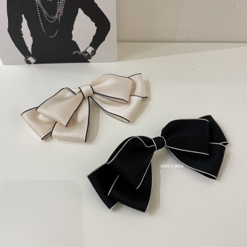 Black large high-grade elegant bow headdress hairpin women's back clip headdress hairpin 2022 New Black large high-grade elegant bow headdress hairpin women's back clip headdress hairpin 2022 New