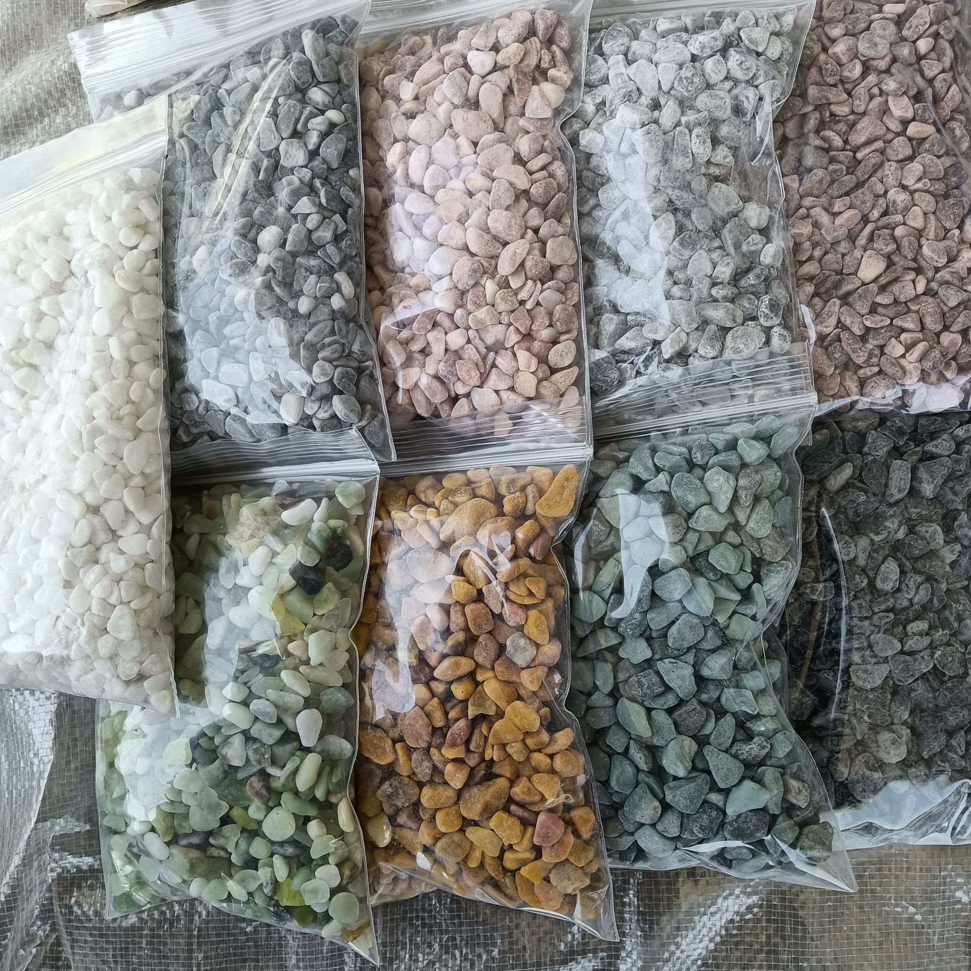 100克一袋白石子 白色鹅卵石 白色米石 多肉装饰用石头 彩石