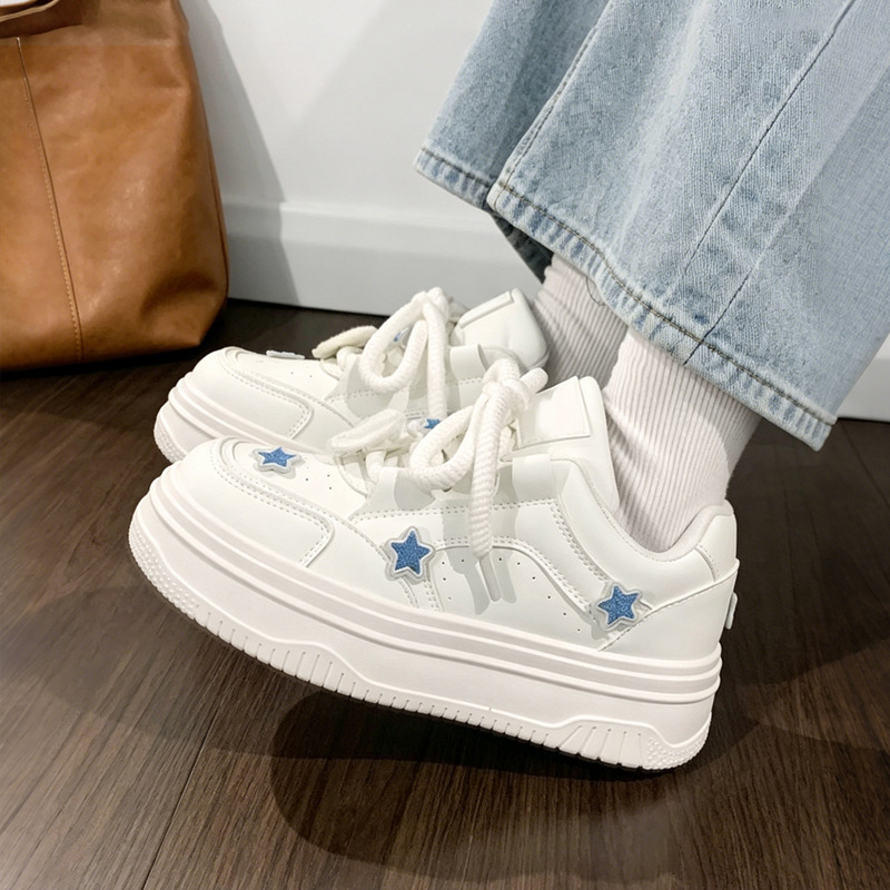 Sports Shoes 2025 Autumn and Winter New Ins Trendy Versatile Casual Lace-Up Low-Top Shoes Retro Student Cute Little White Shoes Sports Shoes 2025 Autumn and Winter New Ins Trendy Versatile Casual Lace-Up Low-Top Shoes Retro Student Cute Little White Shoes