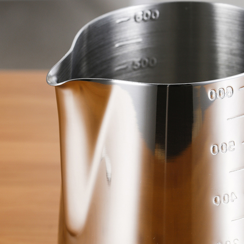 304 taza de leche de acero inoxidable taza de café taza de guirnalda con escala de viaje juego de té Filtro de acero inoxidable tetera