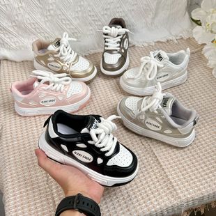 2024 Foreign Trade Wholesale Children's Shoes Kids' Student Sneakers Thick Shoelaces Canvas Breathable