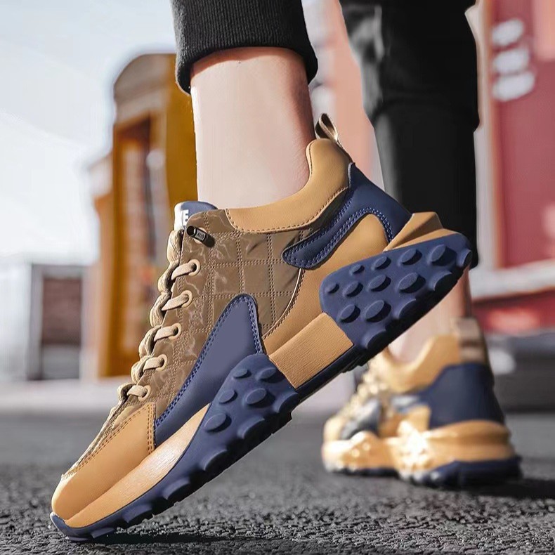 Zapatos de hombre grandes transfronterizos de moda retrócolor zapatos deportivos de moda zapatos de suela gruesa zapatos casuales de hombre
