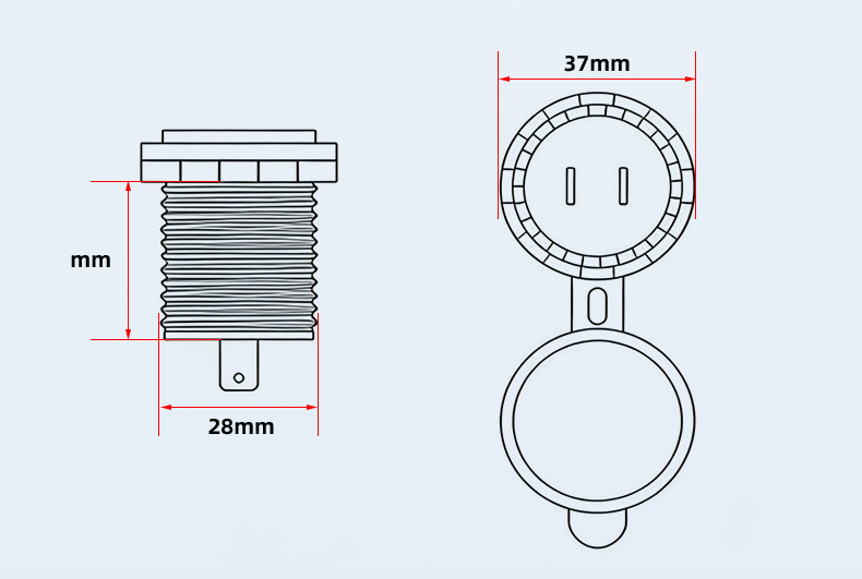 Car and Motorcycle USB Charging Port 12V Cigarette Lighter Modification Car Fast Charger Electric Vehicle Phone Charger