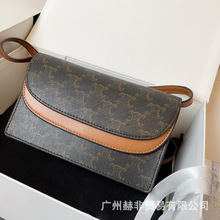 跨境爆款老花凯旋门信封包woc小方包triomphe复古真皮单肩斜跨包