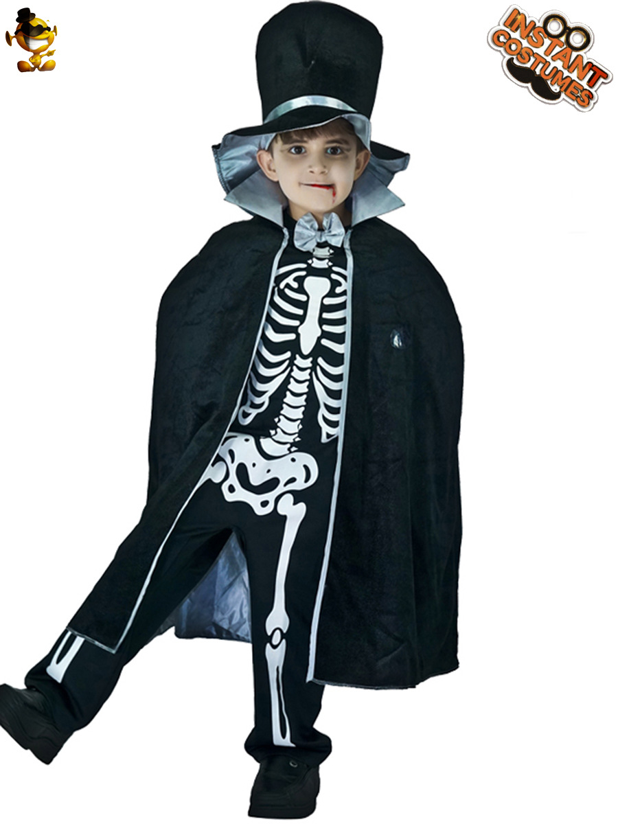 De los niños de los hombres de Halloween horror fantasma traje de hueso ropa de fiesta ropa de rendimiento de escenario Cosplay traje de rol