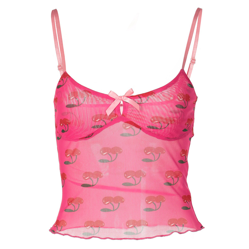 Print Wrap Chest Bow Camisole NSLGF115511