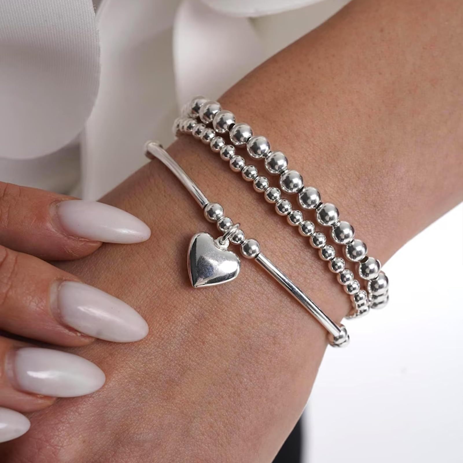 Minimalist Layered Bracelet Set, Stackable And Lightweight Design_voghion.com