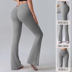 ヨガフレアパンツ レディース ハイウエスト 着痩せ効果 マイクロフレア ワイドパンツ ヒップアップ効果 スポーツ フィットネス ロングパンツ