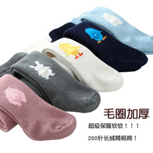 婴幼儿宝宝连裤袜秋冬加厚毛圈企鹅打底袜裤韩版可爱儿童1-3-5岁