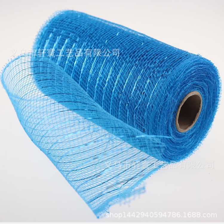 Suministro directo de fábrica cinta de Navidad malla decorativa transfronteriza PP embalaje neto 15cm * 10 yardas Regalo De vacaciones gasa