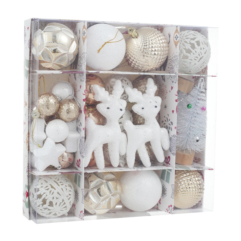 Nuevos productos transfronterizos paquetes de colgantes de bolas de Navidad en caja decoración de árboles de Navidad decoración de atmósfera de vacaciones decoración de colgantes en stock image 5