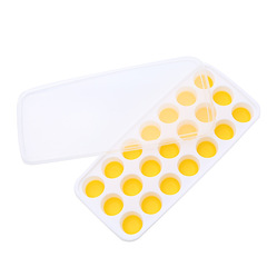 Supply FAD detection square silicone 21-grid ice cube tray with cover soft bottom ice cream making mold DIY