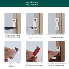 隱形免打孔門吸一件代發超薄推拉衣櫃門碰強磁櫃吸抽屜閉合器