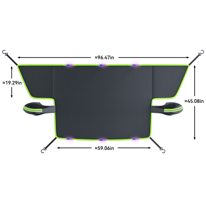 Car windshield snow cover, Oxford cloth snow shield, winter car half cover, anti-freeze and anti-frost cover, snowproof car cover