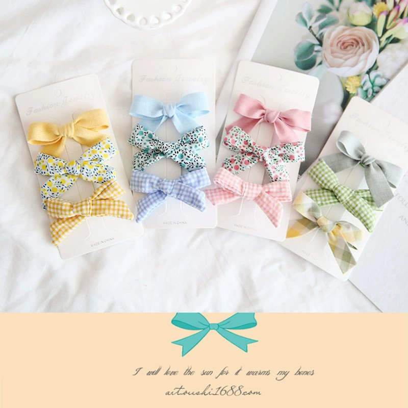 Children's hair accessory, hairpins, magazine with bow, set, wholesale, 3 piece set