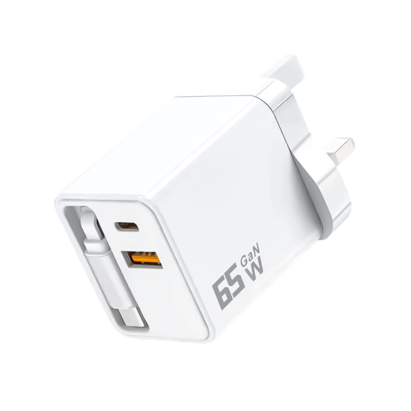 65WPD Apple 急速充電ヘッド窒化ガリウム充電器 Apple Android クロスボーダーに適した格納式ケーブル充電ヘッド|undefined