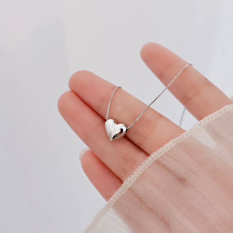 Holiday, Daily Occasion 925 Sterling Silver Plating Heart Shape Pendant Necklace