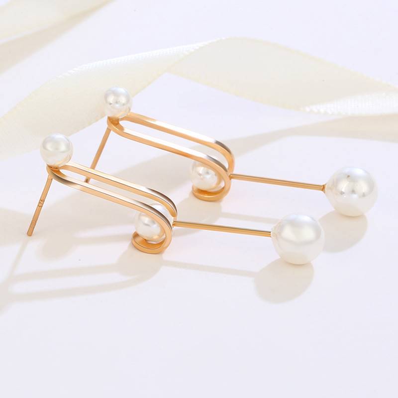 Pendientes de Perlas de Imitación Xuping Jewelry, Pendientes Largos Elegantes de Estilo Retro con Perlas de Concha, Joyería al por Mayor para Mujer